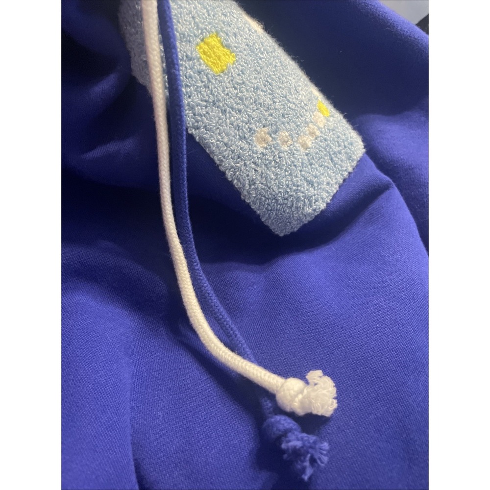 Venque Amoo Pixel Smiley Hoodie Sweatshirt Men's Medium Royal Blue - Picture 5 of 7